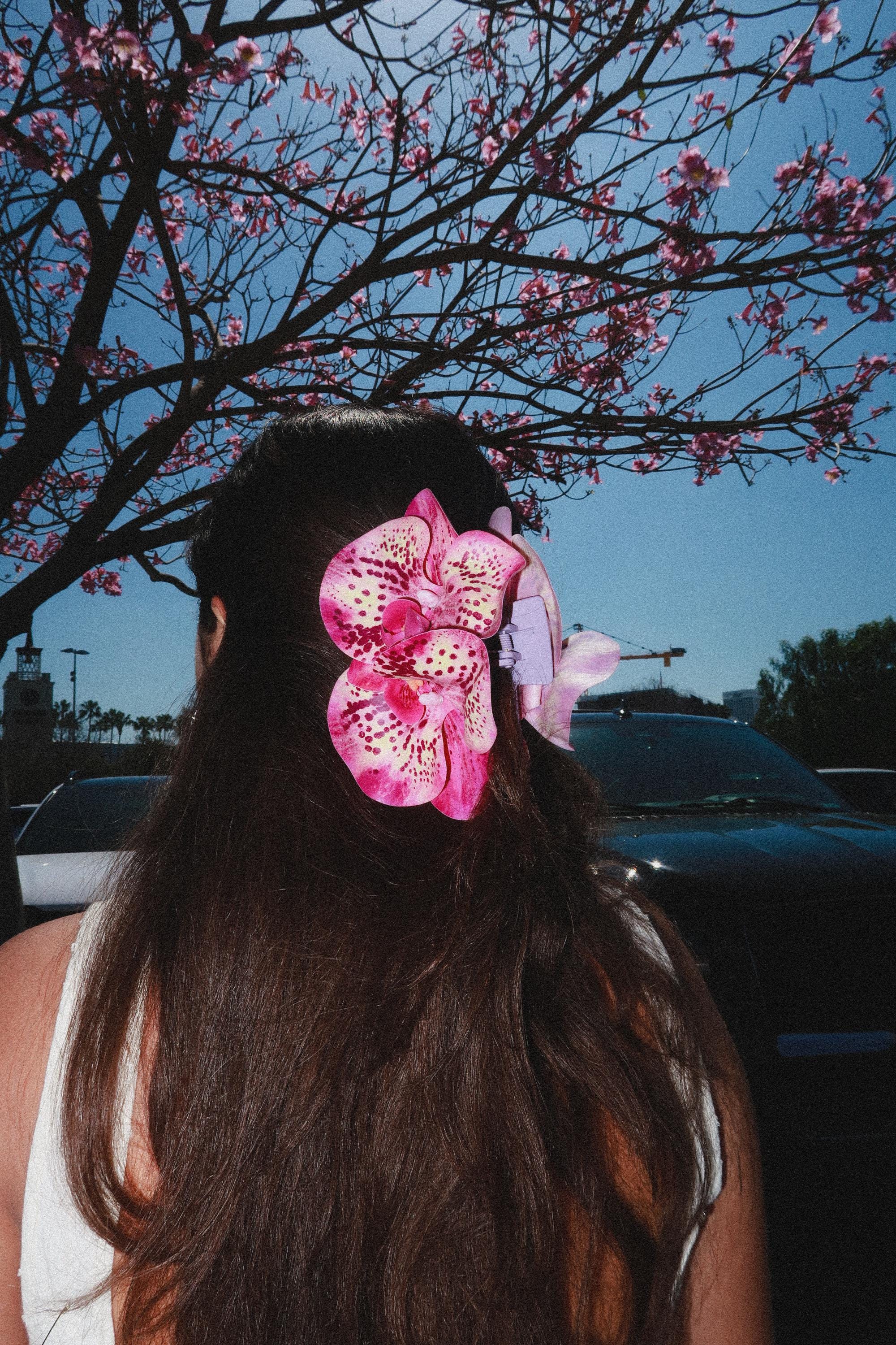 Orchid Hair Claw Clip