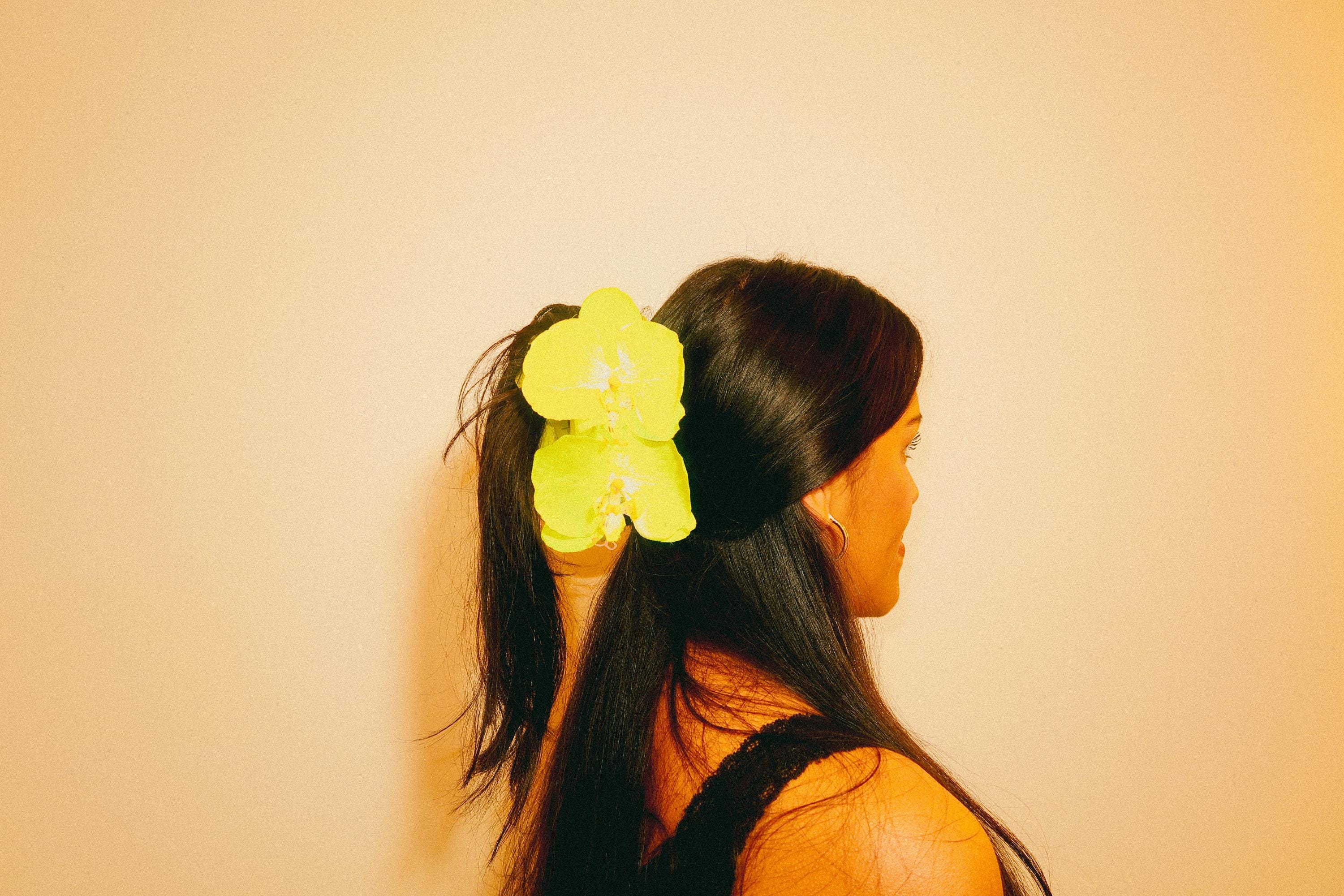 Orchid Hair Claw Clip