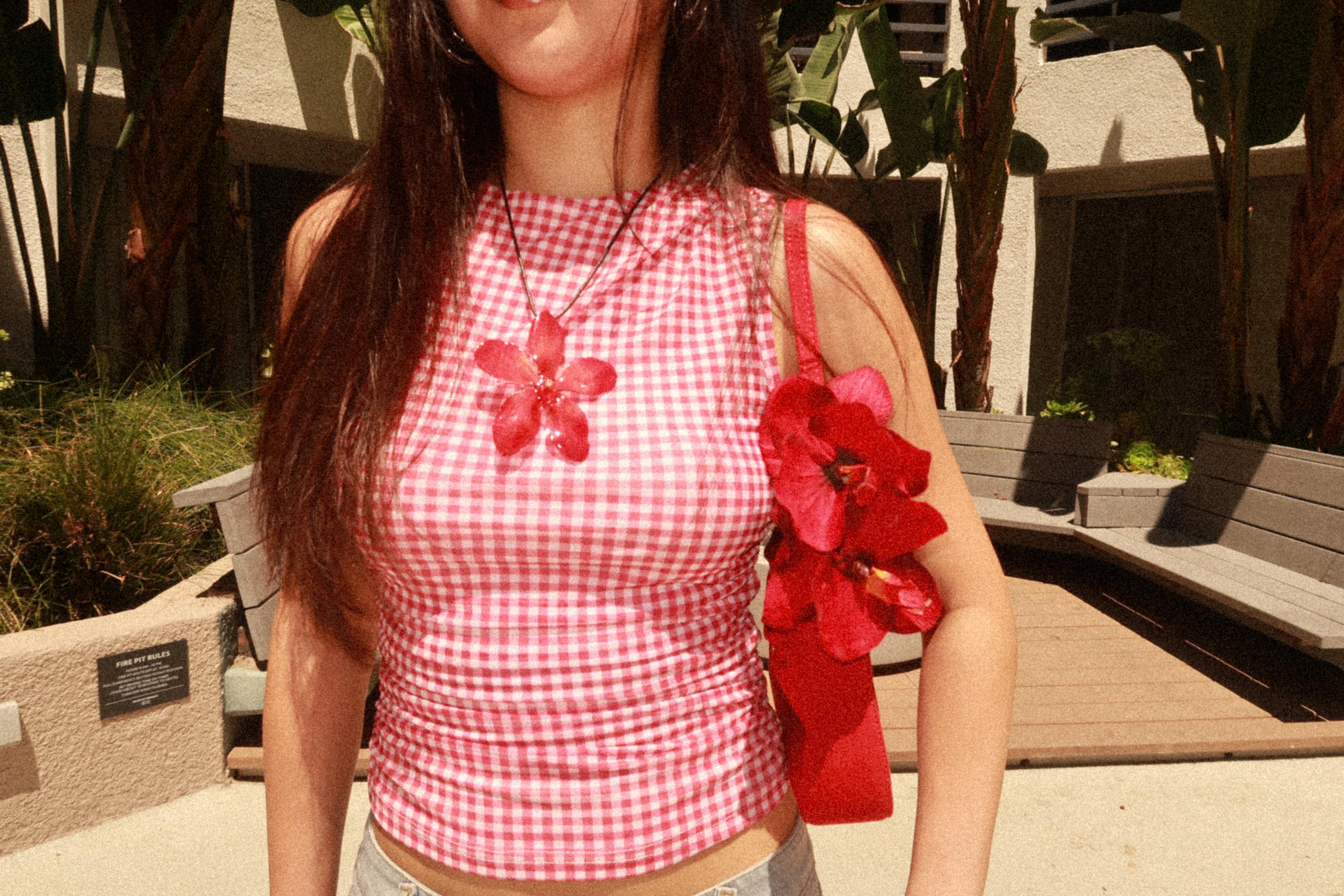 Orchid on Black Cord - Real mokara orchid Preserved in Resin