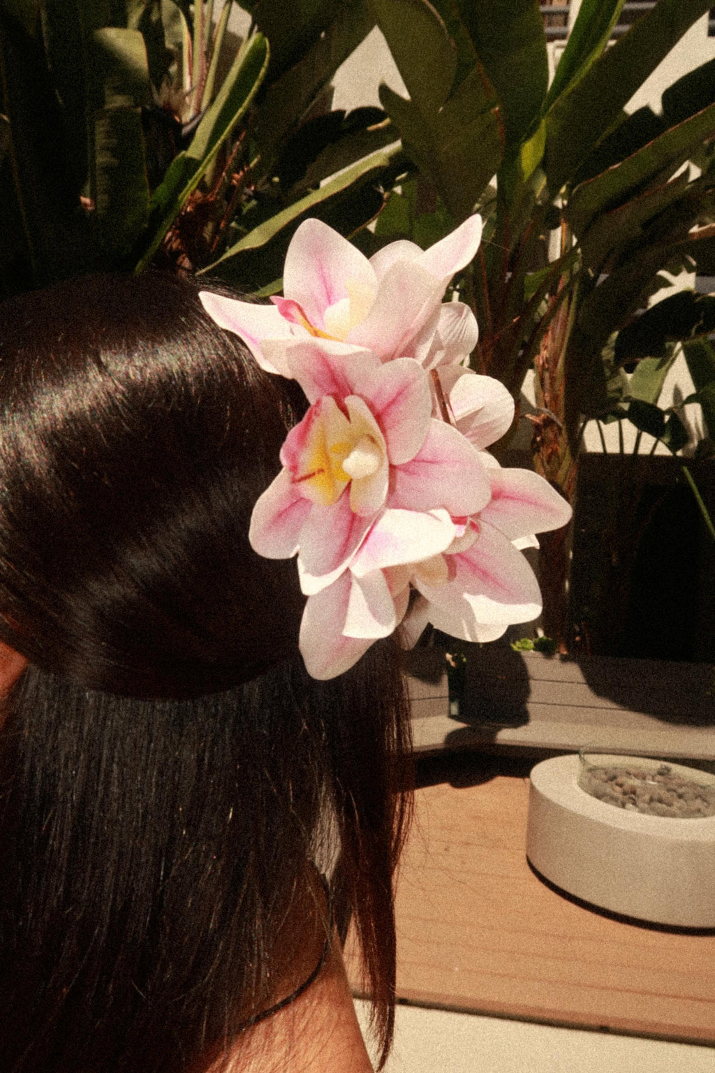 Pink Orchid Hair Claw Clip