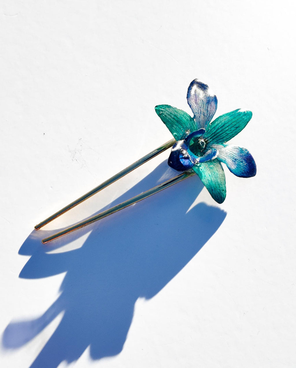 Real Orchid French Hair Pin